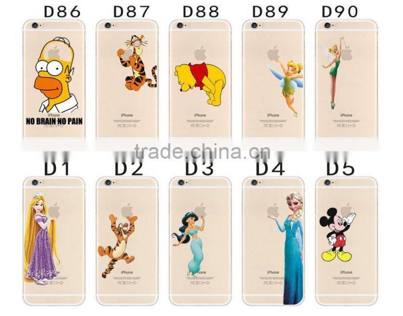 Ultra thin and soft cell phone case with Disney carton imprint .