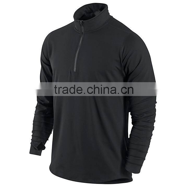 High Quality Dri-fit Long Sleeve Half Zip Running T-shirt