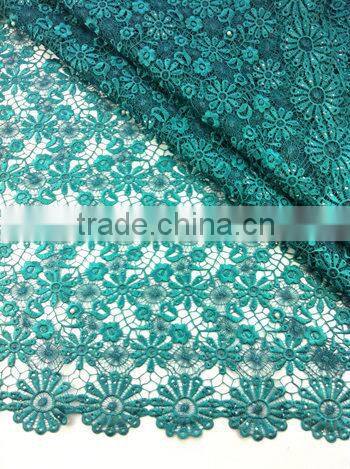 2015 Best selling african cord lace gold guipure lace fabric