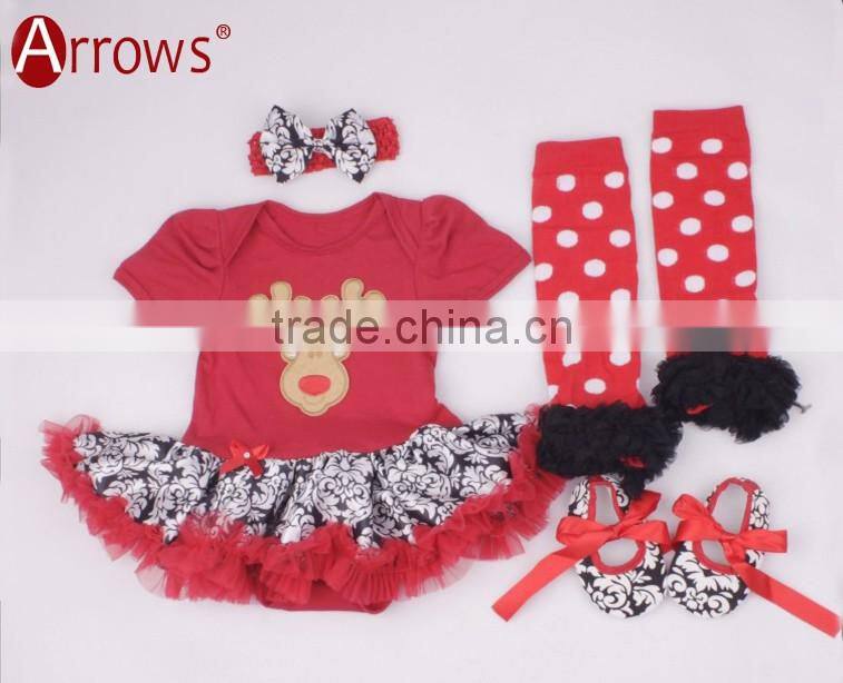 Western Girls Outfits 2016 New Years Children Clothing Set Kids Christmas Clothes for Cute Baby Girl