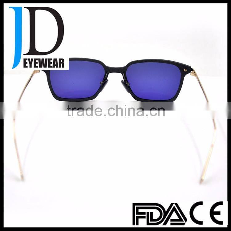 2016 Hot Sell Custom made black carbon fiber metal combination Sunglasses