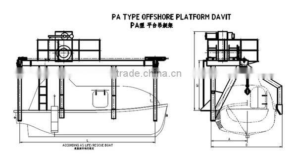 Marine PA Type Offshore Boat Davit/ Offshore Platform Davit