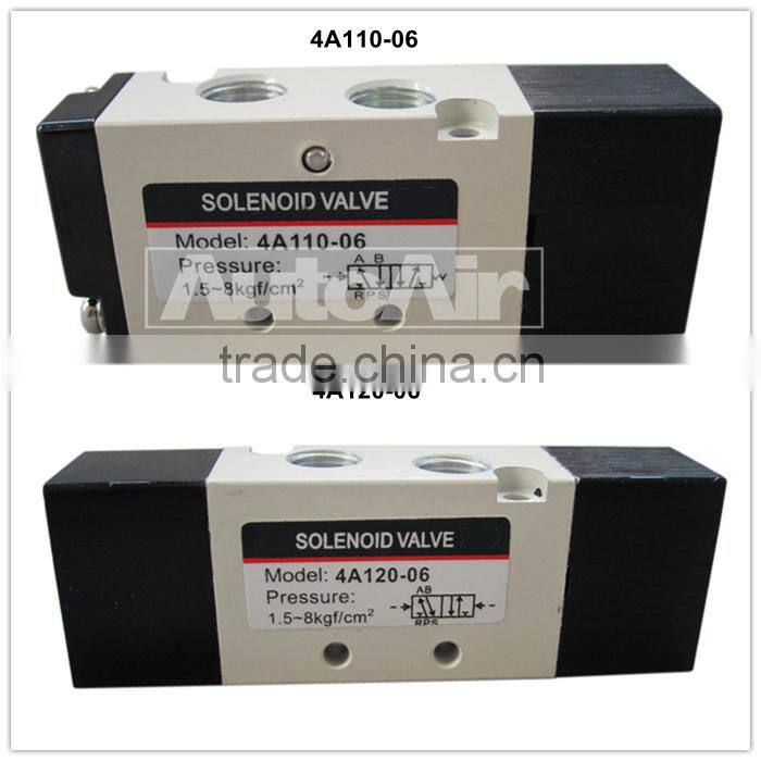 2016 Hot sell 4A series 2 position 5 way solenoid valve pneumatic air valve in china