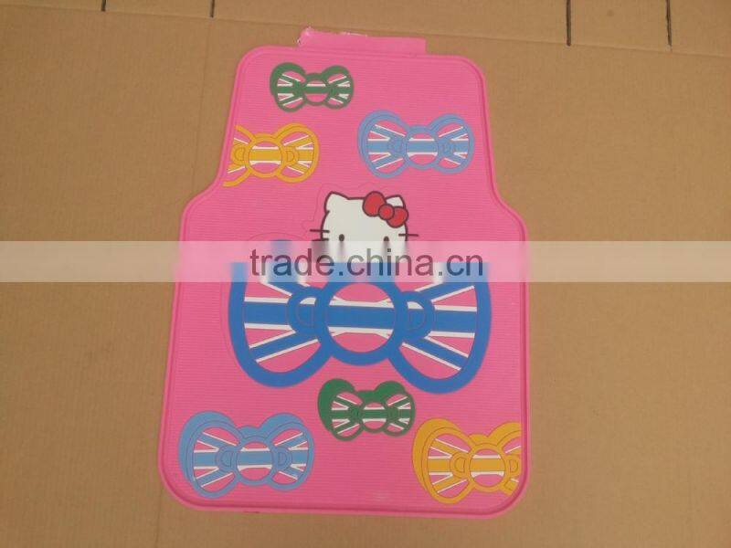 hot sale cartoon kitty cat pattern car floor mat