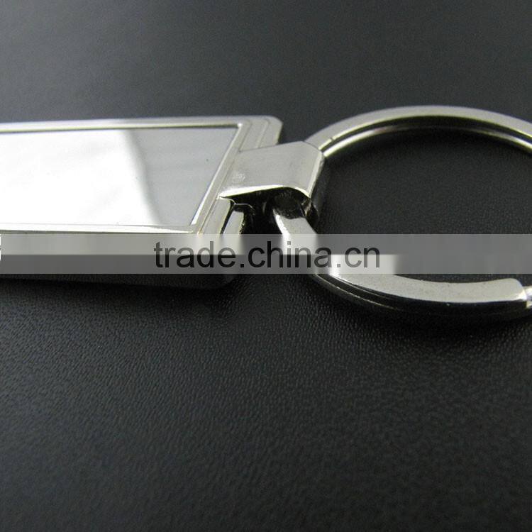 Low price metal laser engraving 2d round keychain