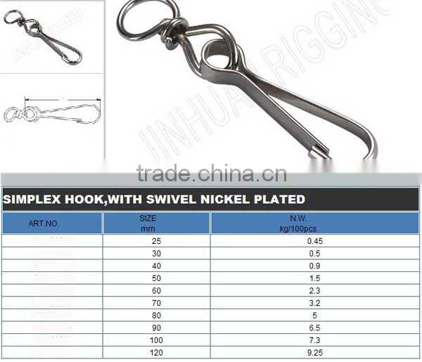 stainless steel simplex keychain hook, simple hook