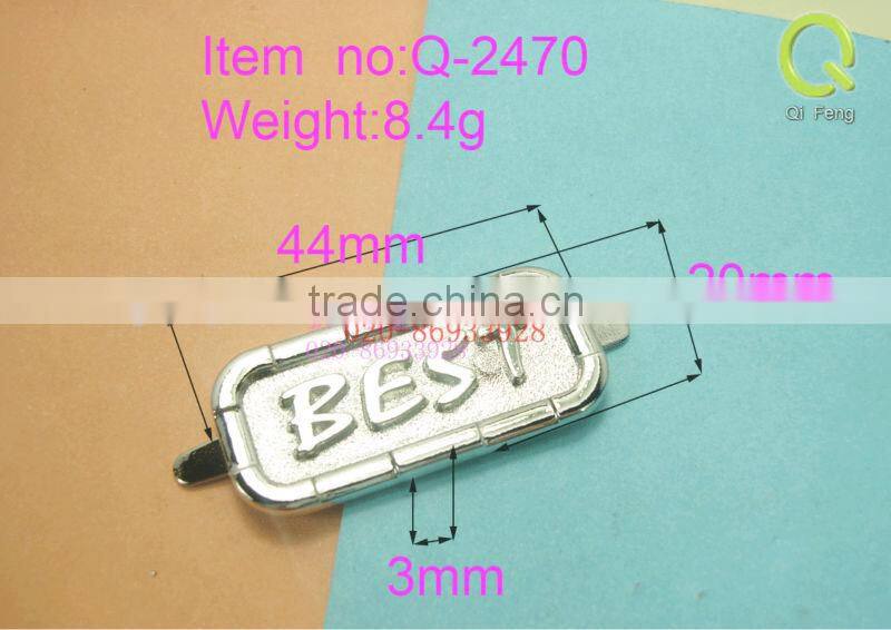 china supplier metal plates brand logos q-2470 custom logo