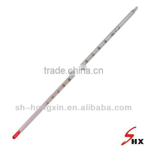 -10-110C white back round glass alcohol red liquid thermometer