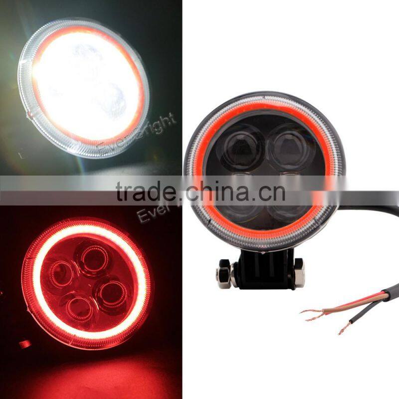 Alibaba China White 4 LED 12V Motorcycle Projector Lights with Cob Angel Eye Rings