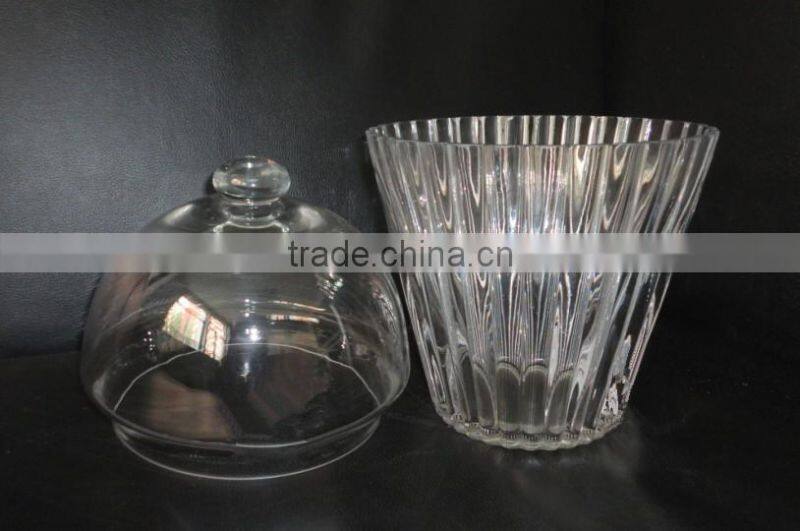 glass jar for candy with dome lid, wholesale glass apothecary jars