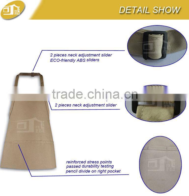 Three Pouch Pocket Cotton Restaurant Apron