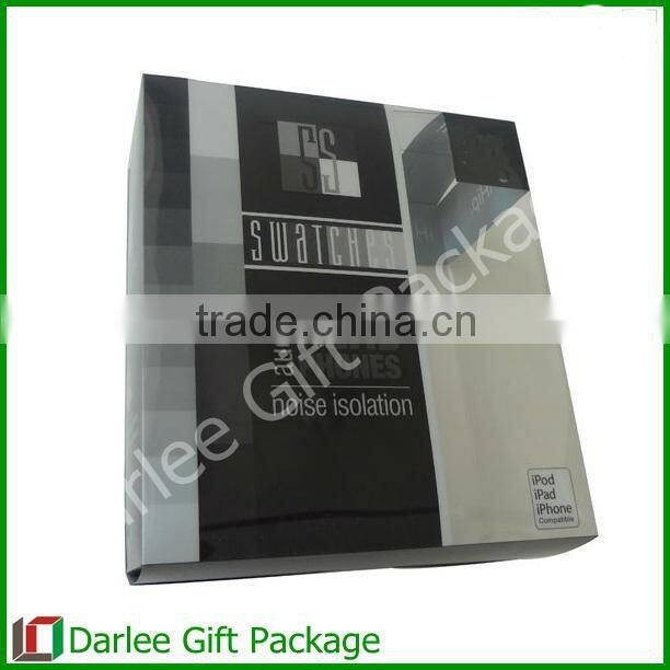 Wholesale clear plastic window headphone packaging box