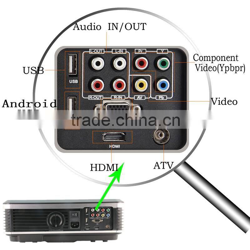 3800lumen HD LED Android Wifi miracast projector With HDMI TV USB VGA Video port