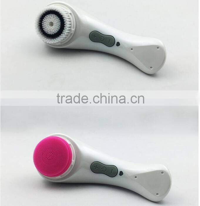 Popular beauty design rechargeable electronic skin cleansing machine sonic vibration brush