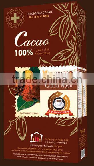 Vietnam 100% Natural Cacao Powder 150Gr for Night FMCG products