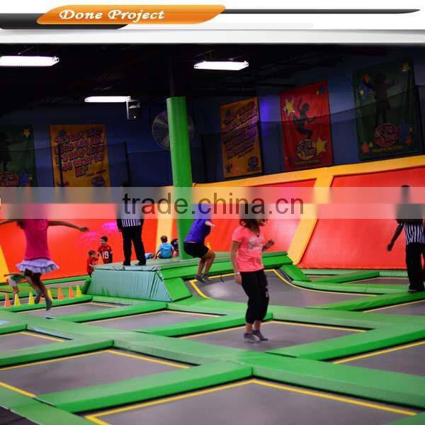 2016 hot Sale trampolines, free design bounce park, top 1 safest trampoline for backyard