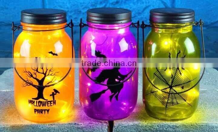 Tall colored glass candle holder glass container for candles