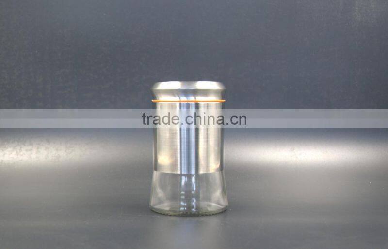stainless steel cover glass canister