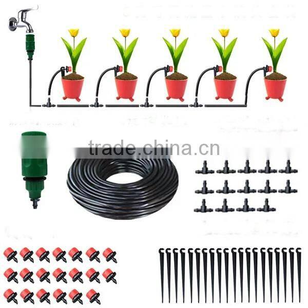 20m Micro Drip Irrigation System Plant Self Watering Garden Hose Kits Drippers
