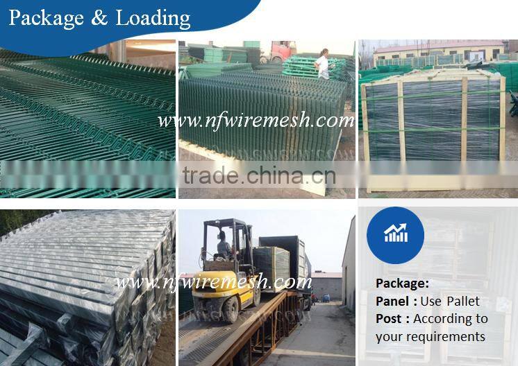 PVC Coated Frame Finishing and Metal Frame Material double wire welded fence(Guangzhou Factory)