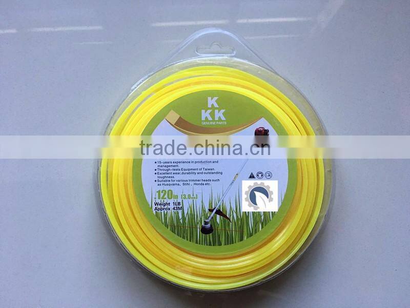 2.4mm white line Blister packing Trimmer Line grass cutter nylon line