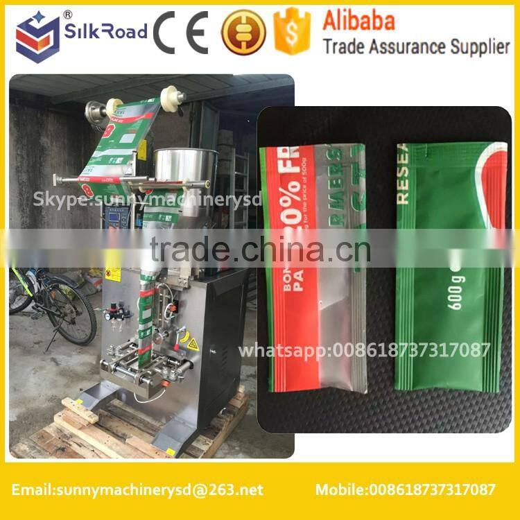 widely used low cost liquid sauce paste pouch packing machine