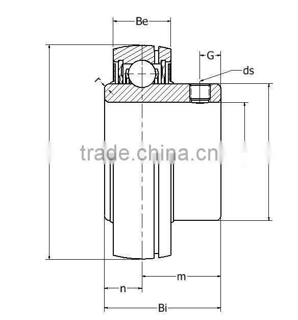 Spherical insert bearing with pedestal block bearing UC209