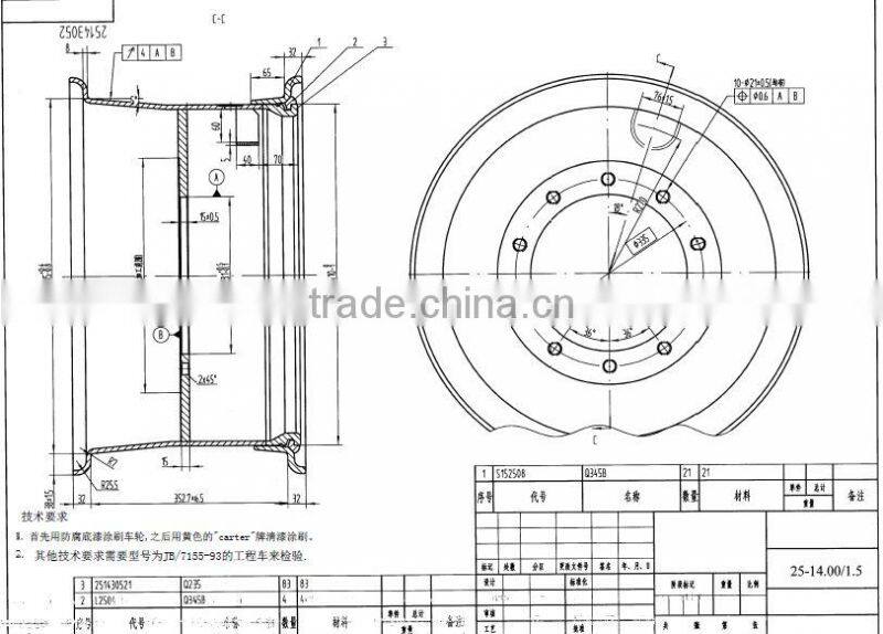 Made in China truck parts for truck steel wheel