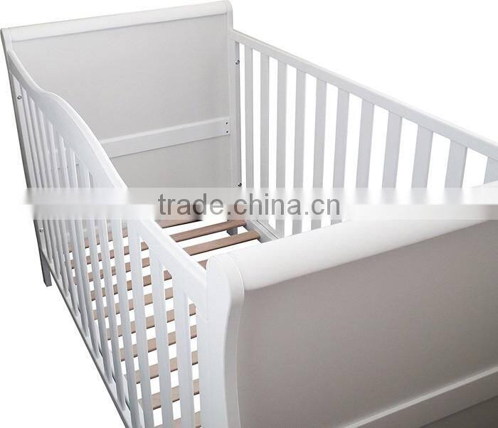Luxury Solid Wood Baby Cot bed Sleigh Cotbed Toddler Bed