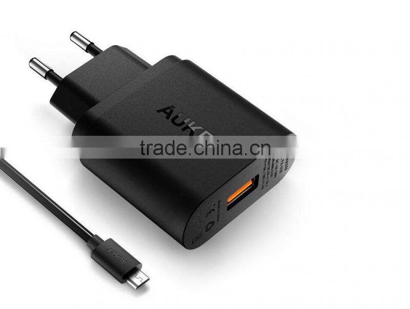 VOXLINK Qualcomm quick charge 3.0 usb wall charger with 5v 3a usb Type C EU plug