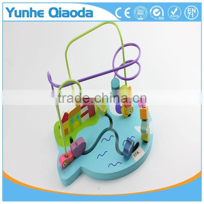 Early Learning wooden play toys the mouse beads maze