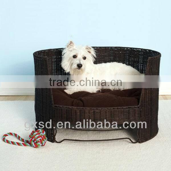 S&D Indoor rattan pet accessories pet bed cheap dog houses