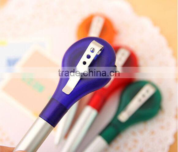 Multi-functional tapeline ball pen with metal clip