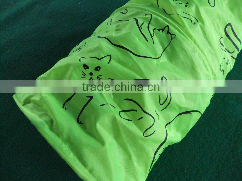 Pet Tunnel Puppy Dog Fun Collapsible Pet Obedience Agility Training Tunnel Striped Cave Chute Tool