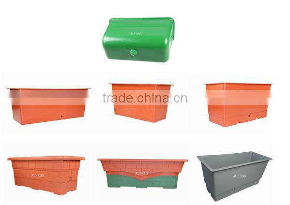 Large rectangular planter box with storage function