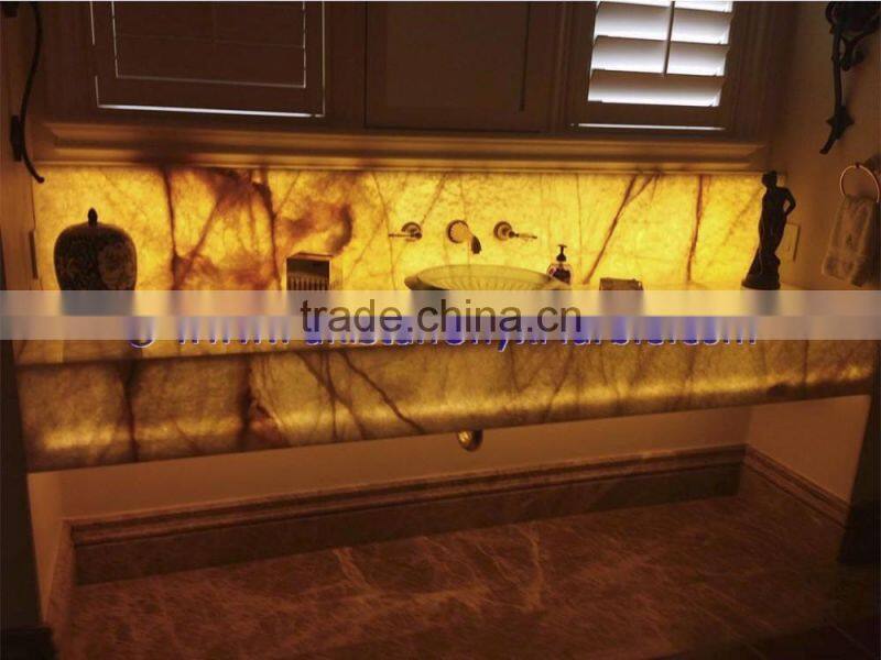 TOP PAKISTANI PURE BACKLIT ONYX BATHROOM VANITYTOPS & SINKS