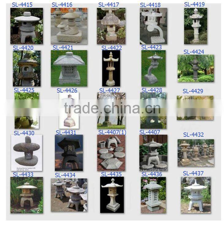 Irregular cheap moroccan shape handcarved nature stone fence lantern