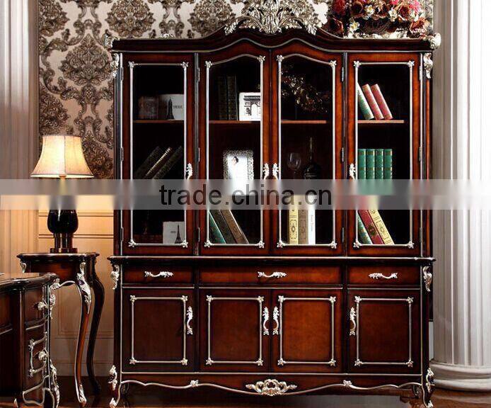 Luxury American Style Office Desk, Royal Palace Study Room Furniture, Wooden Hand Carved Writing Desk (BF01-ML016)