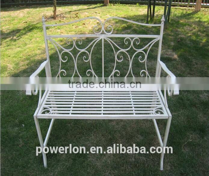 Rustic antique outdoor metal park bench leg