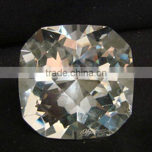handcut crystal diamond paperweight on sale
