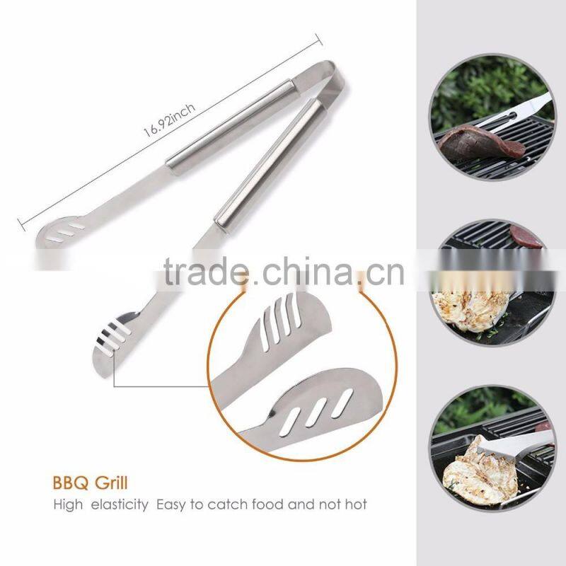 24pcs Premium Stainless Steel BBQ Set with Aluminum Storage Case - Perfect Heavy Duty Professional Outdoor Barbecue Grill Tool A