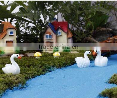 CY309 White Swan moss micro landscape ornaments DIY Decoration for home office