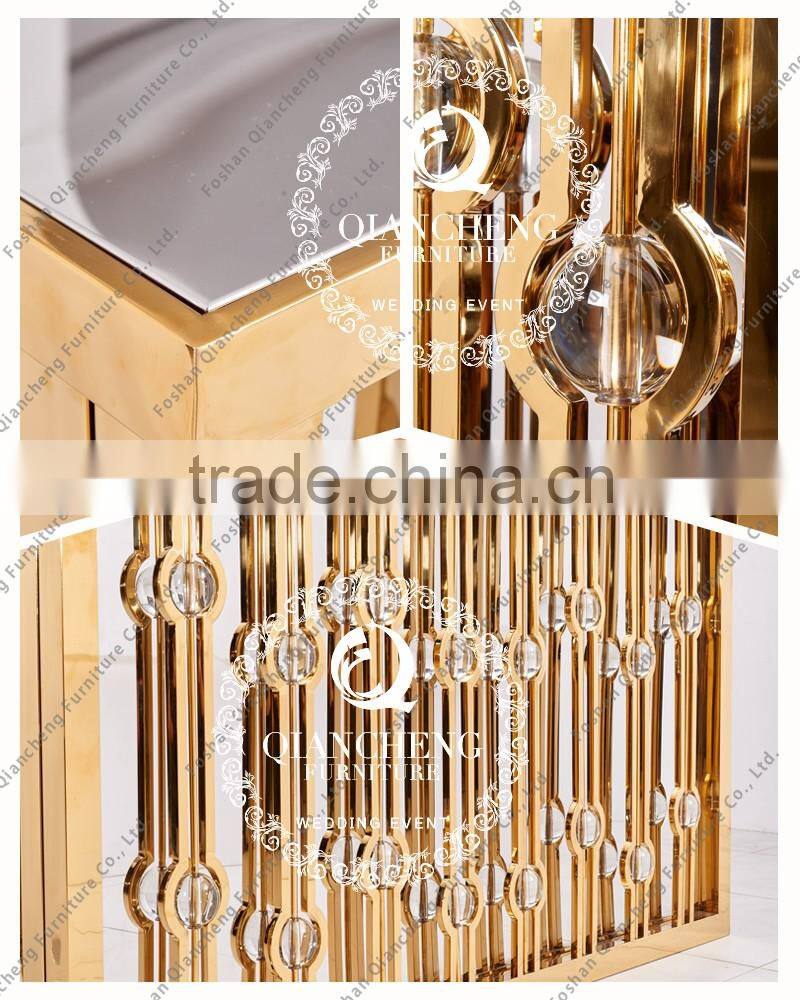 Rose Golden wedding cake table for banquet hall