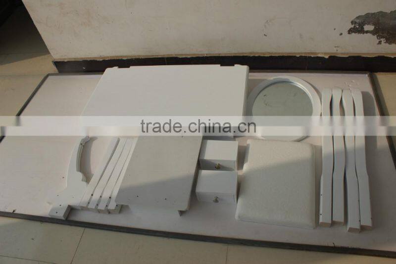 2016 Hot Sale Antique Dressing Table with Mirrors & Stool