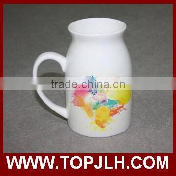 2017 new listed white ceramic milk cups