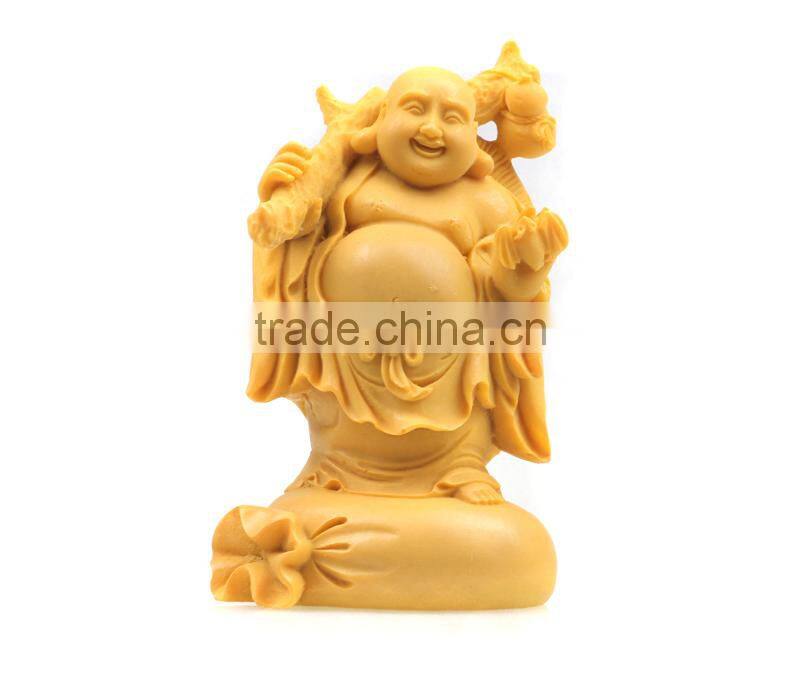 Ployresin Antique Gold Laughing Buddha Statue For sale