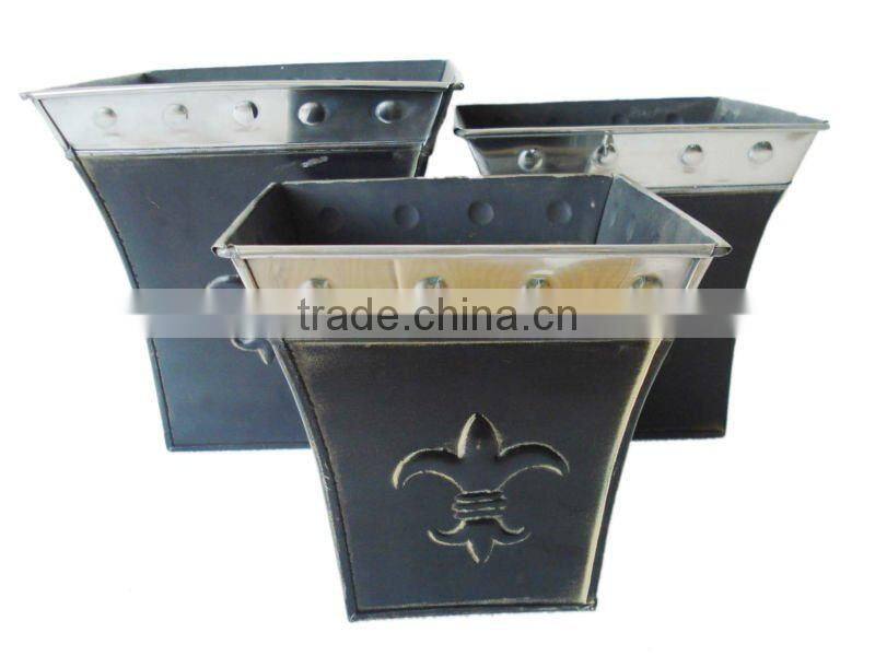 Fleur de lis planters, Long Window Planters