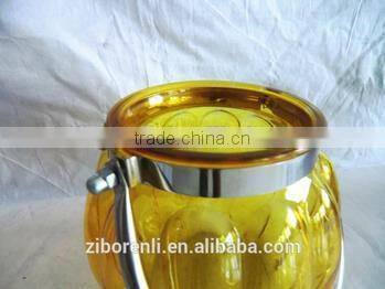 Big Electroplated Unique Hanging Glass Pumpkin Jars for Candle