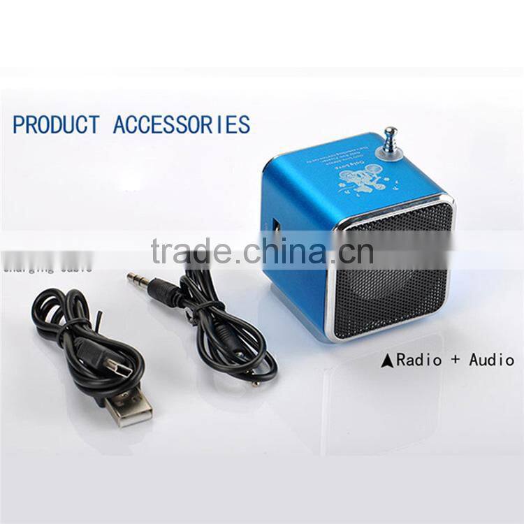 Lowest price Unique TF USB Mini Speaker With Music Player Portable FM Radio Stereo PC mp3 Speaker