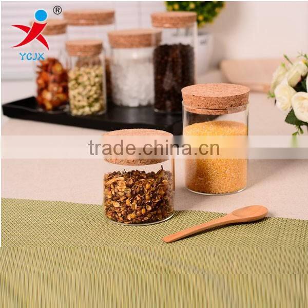 clear Storage for Whole grains/Transparent glass container with tie plug